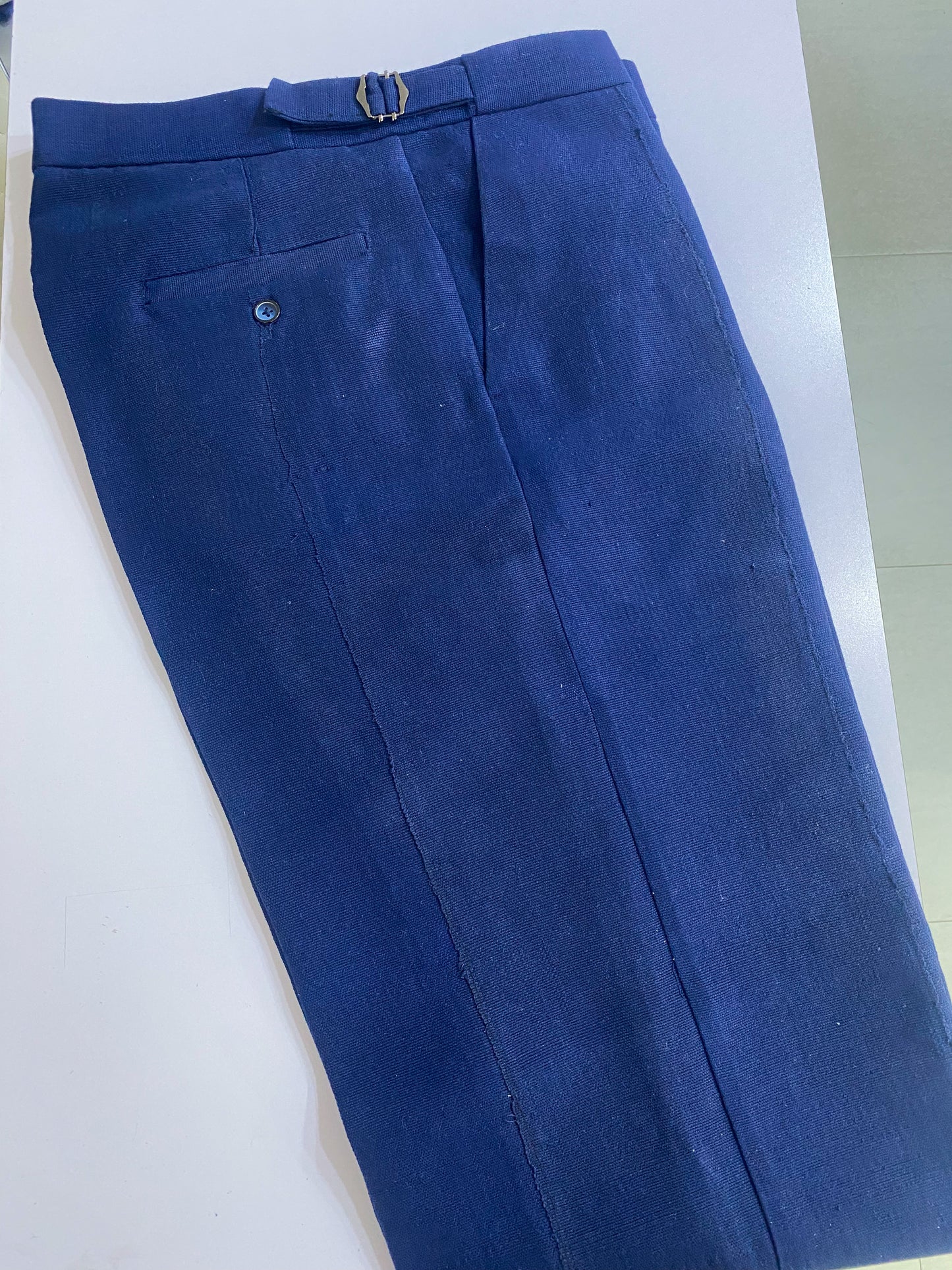 Blue Aso oke Trouser