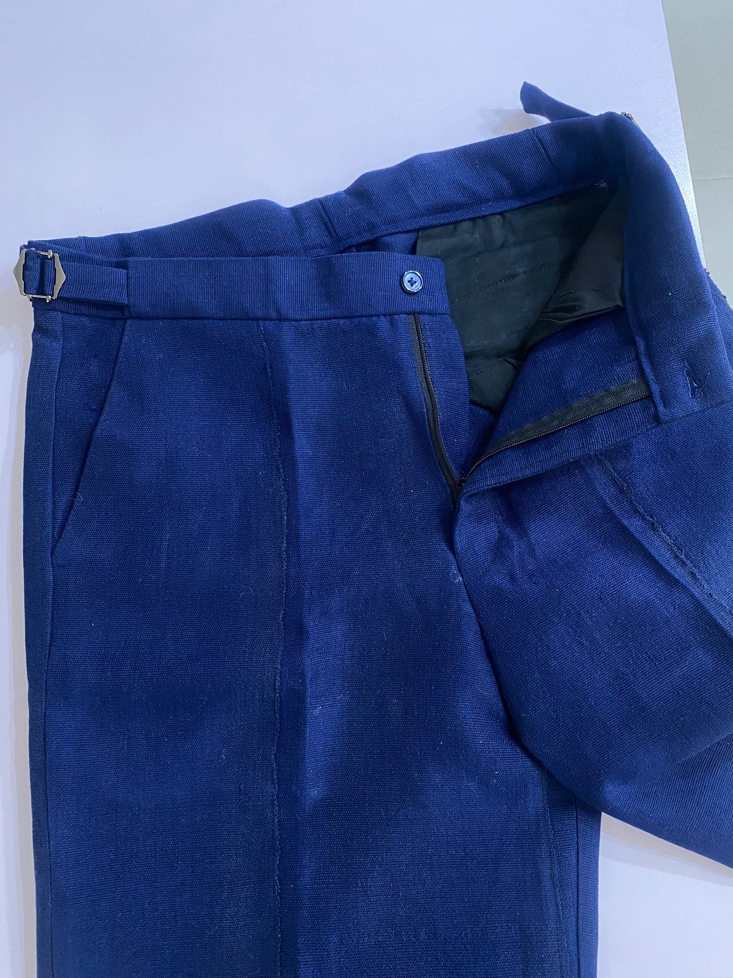 Blue Aso oke Trouser