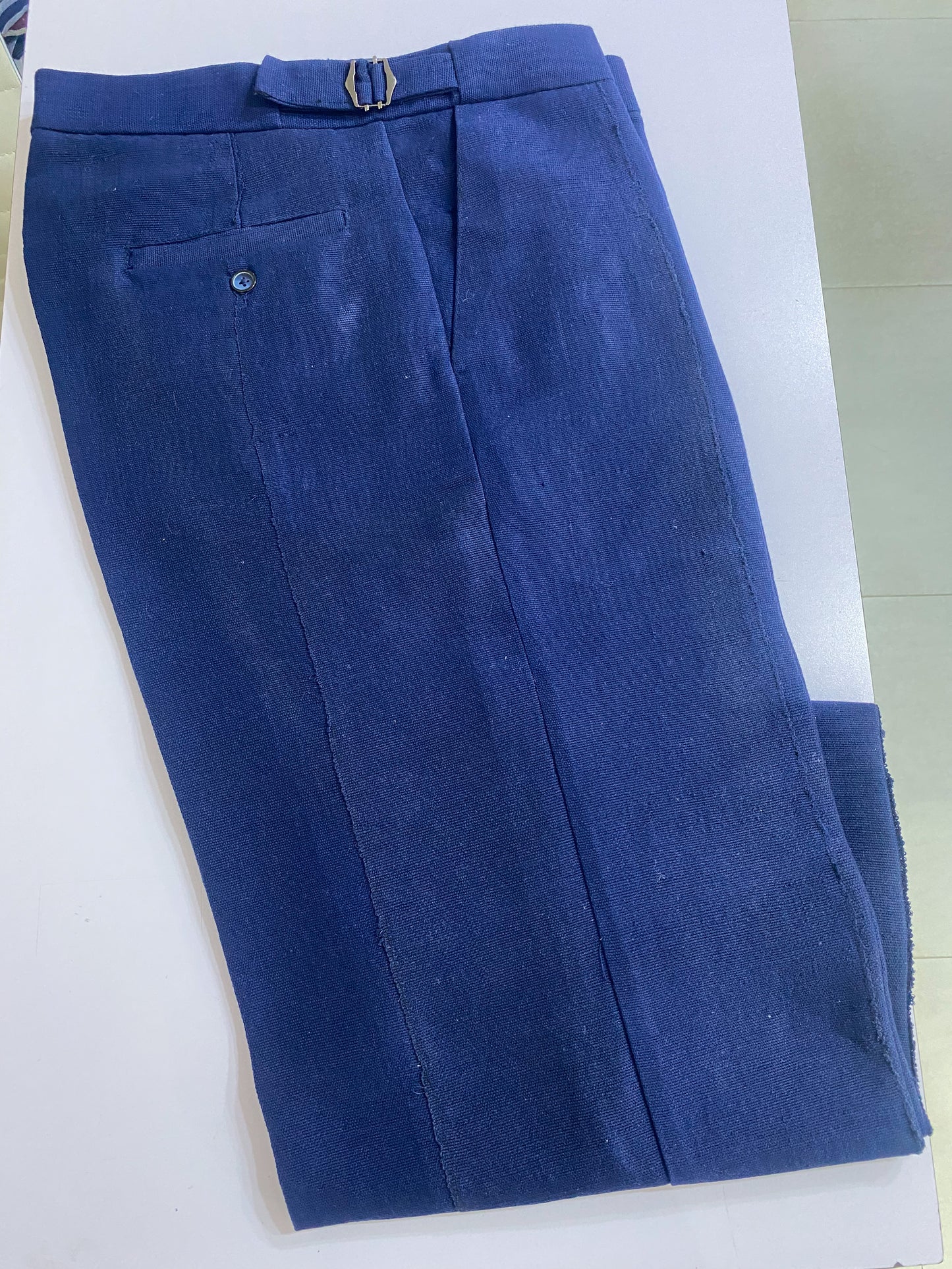 Blue Aso oke Trouser