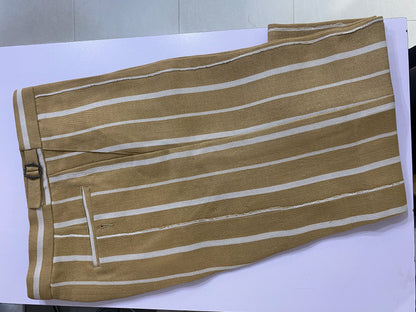 Cream and White Stripe Aso Oke Trouser