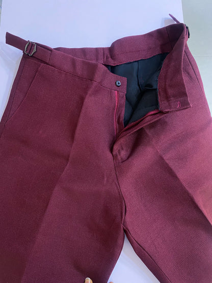 Wine Aso oke Trouser