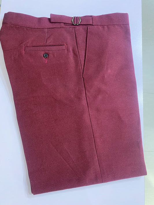 Wine Aso oke Trouser