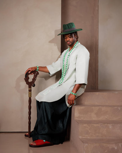 Mint and Emerald green Niger delta traditional