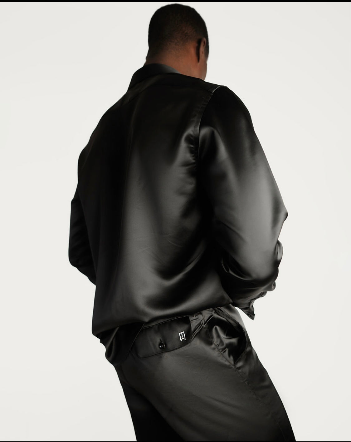 Black Satin Trouser
