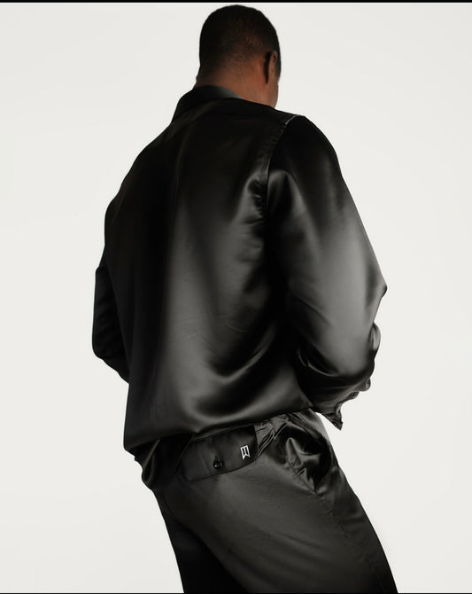 Black Satin Trouser