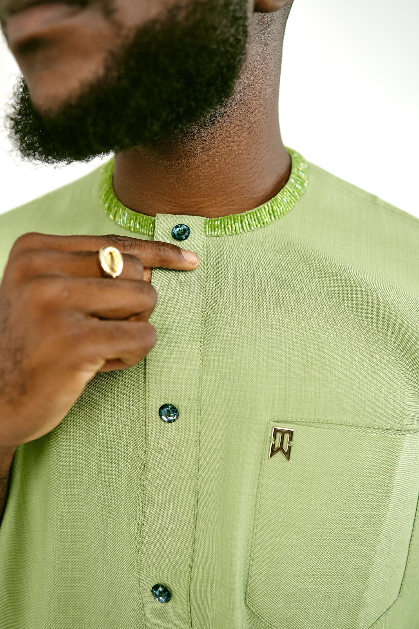 Lemon Green neck beaded native