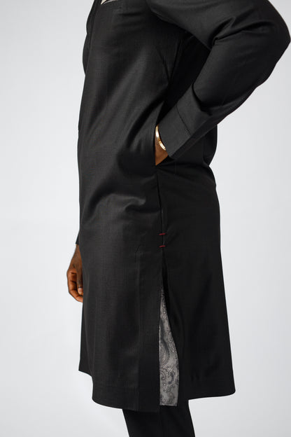 Black Bishop collar Kaftan