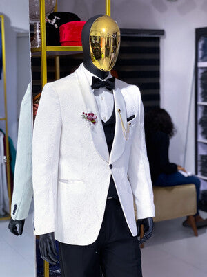 Ivory damask Tuxedo